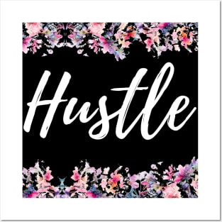 Floral Hustle White Posters and Art